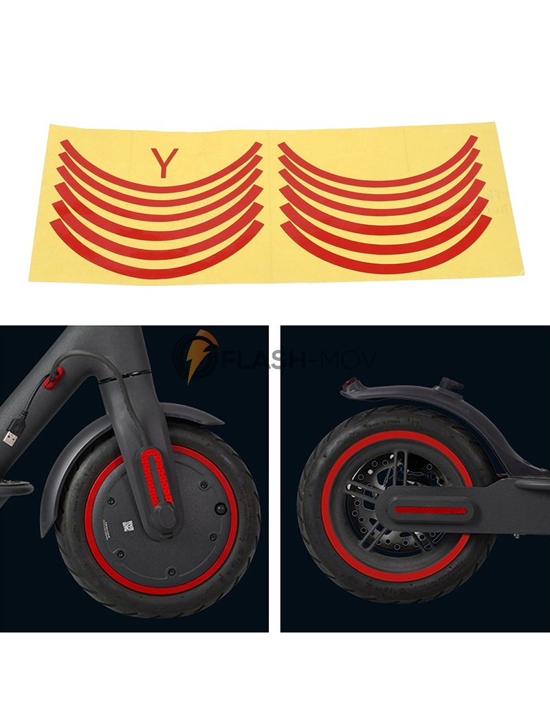 Adesivi riflettenti per ruote monopattino elettrico Xiaomi m365, Pro, Pro 2, 1S, Essential Etichette e Stampe 3D