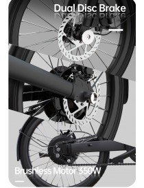 FitRider C20 Bicicletta Elettrica e-bike 350W 48V 7.5AH Professional eBike